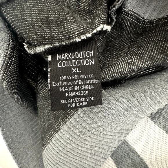 Marx & Dutch Collection Mens Pullover 1/4 Zip Sweater, Ribbed Hem Grey XL - Picture 9 of 11